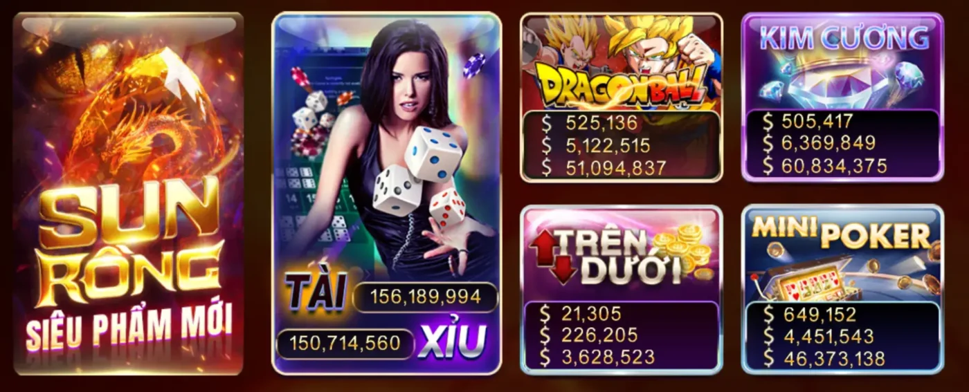 Sunwin | Giới thiệu cổng game bài đổi thưởng số 1 châu Á 14 mini game sun win